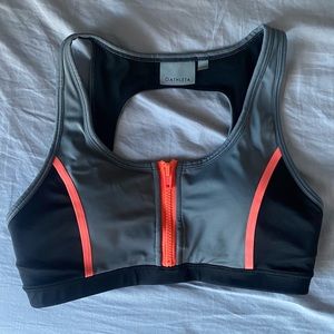 Athleta push up sports bra with zipper! Size S
